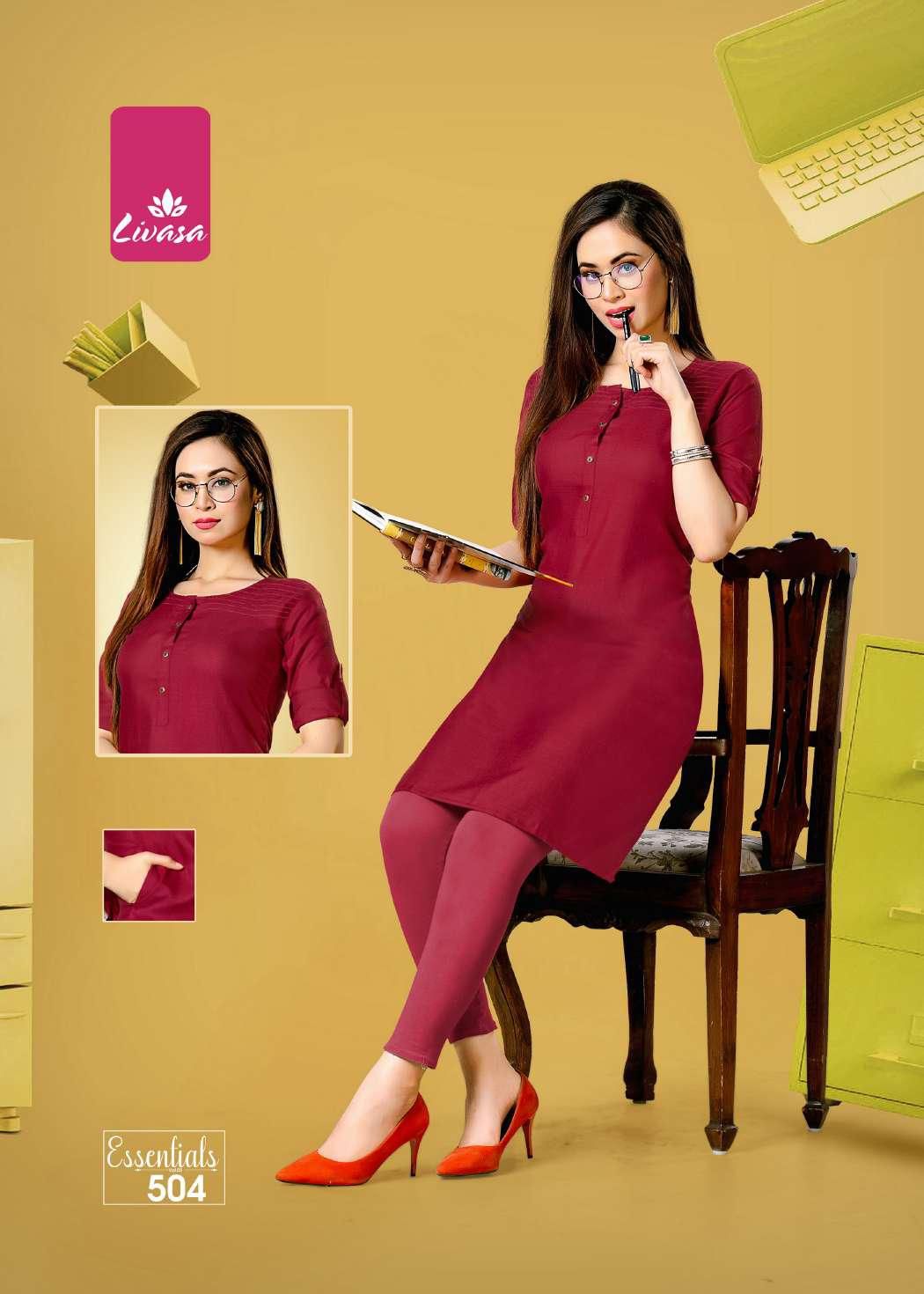 Livasa Essentials 5 Regular Wear Latest Heavy Cotton Kurti Collection